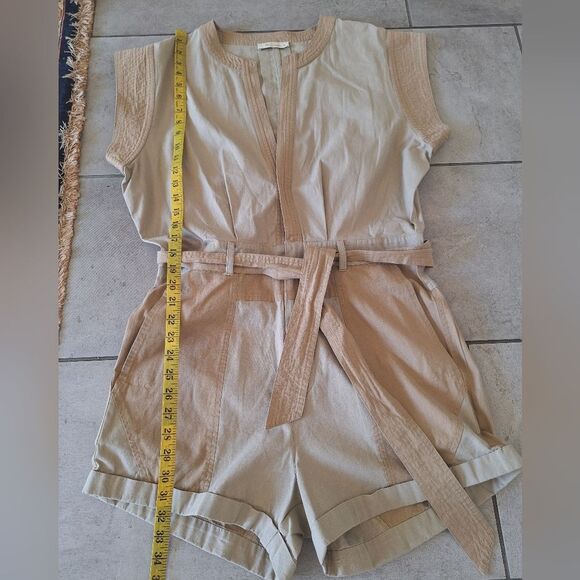 Mes Demoiselles Classic Tan Color  Cotton Jumpsuit Romper Size  36 - Picture 6 of 9